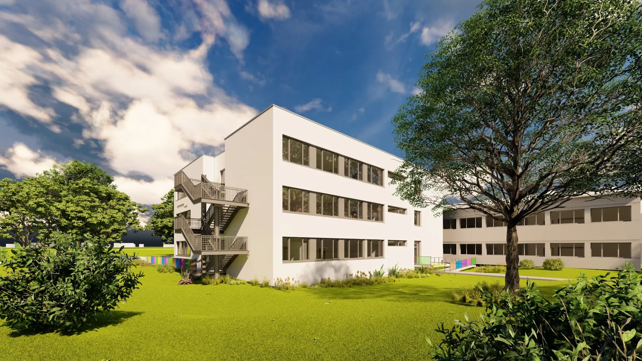 Zubau Hort Kremsdorf – rückwärtige Ansicht