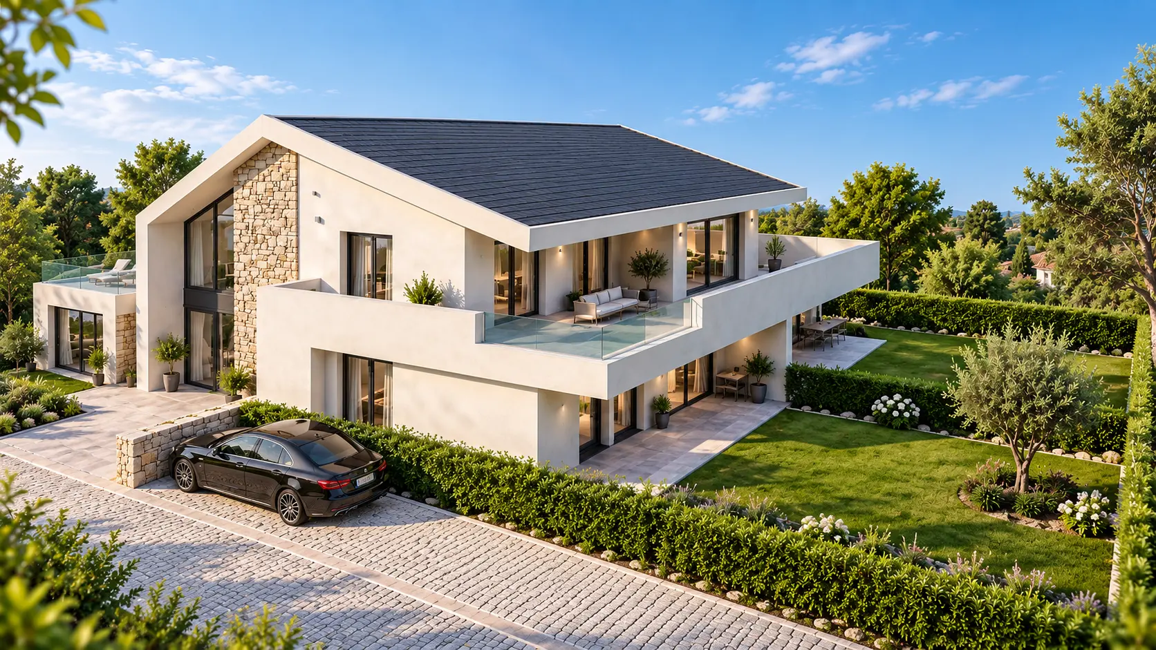 Visualisierung Neubau Wohnhaus Dietach